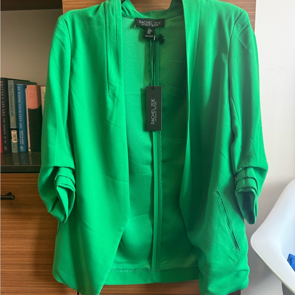 Rachel Zoe Green Blazer with 3/4 Sleeves